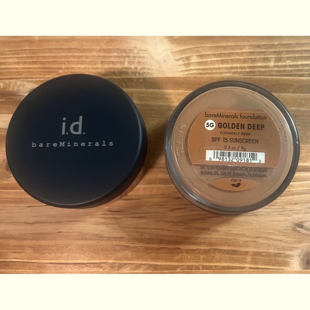 Bare Minerals i.d. Mineral Powder Foundation Golden Deep SPF 15 Makeup 9g/0.3oz